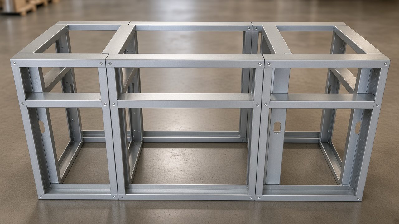 Straight three-bay BBQ LGS frame